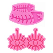 Shiny Fish Bone/Eyes Shape Earrings Epoxy Resin Mold Keychain Casting Silicone Mould DIY Crafts Jewelry Pendant Making  2024 - buy cheap