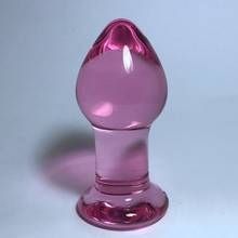 Rosa pequena bucha de vidro plugue anal sexo brinquedos para homens mulher masturbação produtos adultos próstata massageador anal brinquedos do sexo buttplug 2024 - compre barato