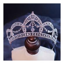 Nórdico europeu retro palácio atmosfera de luxo presente aniversário coroa headdress rainha noiva jóias casamento 2024 - compre barato