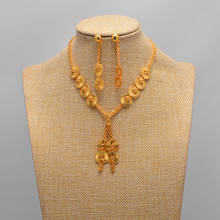 Conjuntos de jóias de noiva africano para mulheres grânulos africanos colar brinco nigéria dubai jóias de ouro índia conjuntos de jóias de noiva 2024 - compre barato