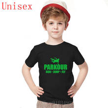 Freerunning Obstacle Course Balance Climbing Parkour Run Jump green printed Tees New Design 2020 Summer kids clothes cute boys 2024 - buy cheap