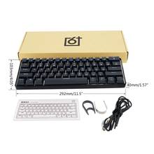 Teclado mecánico inalámbrico 5,0 retroiluminado RGB, compatible con Bluetooth, modo Dual, 61 teclas Gateron 2024 - compra barato