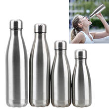 Stainless Steel Single Wall Water Bottle Hot Cold Water Cola Bottle 350/500/750/1000ML 2024 - buy cheap