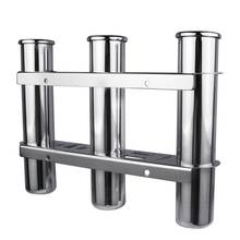 Marine Boat yacht Accessories Stainless Steel Triple Fishing Rod Storage Holder Rack & Boat Organiser 2024 - buy cheap