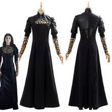 Yennefer Cosplay Costume Black Long Dress Outfit Halloween Carnival Costume For Adult Women Girls 2024 - buy cheap