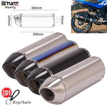 Escapamento 51mm para motocicleta, para z650 z900 er6n cbr1000rr yzf r1 r3 s1000rr, encaixe 2024 - compre barato