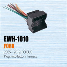 Para ford 2005-2010/2011/2012 plugues em fábrica chicote de fios adaptador de fio de energia de rádio/aftermarket estéreo cabo/masculino din para iso 2024 - compre barato