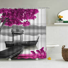 3d Flower Pattern Shower Curtains Waterproof Bathroom Curtain With Hooks Bath Curtain High Quality Decoration Cloth Curtain 2024 - купить недорого