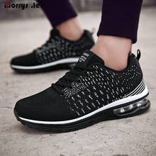 Sports Leisure Large Size Mesh Casual Shoes Lacing Men's Shoes Breathable Shoes Sports Flying Knitting Running Men's Sneakers 2024 - buy cheap