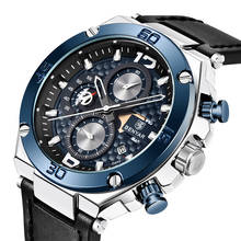 BENYAR Origianl Luxury Men Watch Leather Quartz Clock Fashion Chronograph Wristwatch Male Sport Military Relogio Masculino 5151 2024 - buy cheap