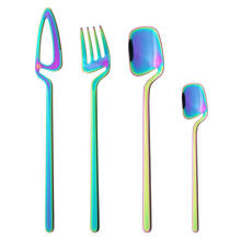 4Pcs/Set Colorful Dinnerware 18/10 Stainless Steel Cutlery Set Knife Fork Coffee Spoon Tableware Set Bar Flatware Silverware Set 2024 - buy cheap