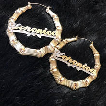 Pendientes de aro para mujer, aretes con nombre personalizado, conjunto de pendientes de corazón de oro 2020, 3 uds., envío directo 2024 - compra barato