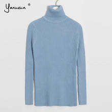 Yanueun Women Knit Turtleneck Sweater and Pullover Casual Soft Basic Jumper Slim Femme Elasticity Pull Tops Autumn Winter 2024 - buy cheap