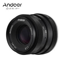 Andoer-lente de cámara Digital F1.8, 50mm, gran apertura para MARCO DE APS-C, cámara ILDC para cámaras Olympus y M43 2024 - compra barato