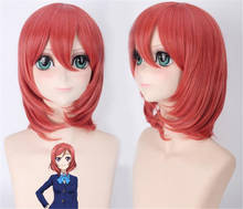 Аниме LoveLive Maki Nishikino красный короткий парик косплей костюм Love Live Hair женский косплей парики C041 2024 - купить недорого