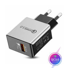 New Quick Charge 3.0 USB Charger 18W QC3.0 QC Turbo Fast Charger For iPhone Samsung Xiaomi Huawei Wall Mobile Phone Charger 2024 - купить недорого