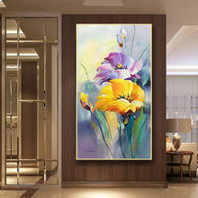 100% Hand Painted abstract Flower Art Oil Painting On Canvas Wall Art Frameless Picture Decoration For Live Room Home Decor Gift 2024 - buy cheap