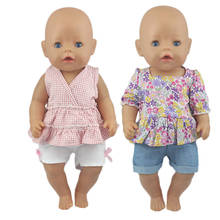 Nuevo traje de verano apto para muñecas de 43cm y 17 pulgadas, ropa para muñecas, accesorios para muñecas 2024 - compra barato