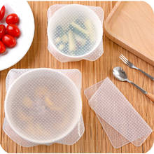 New Kitchen Tools Multifunctional Wrap 4pcs/set Reusable Silicone Cover Food stretch Lid Preservative Film Food Fresh Keeping 2024 - buy cheap