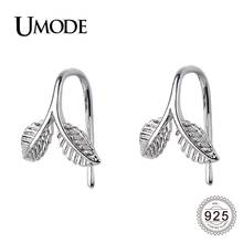 UMODE 2019 New Fashion 925 Sterling Silver Simple Leaf Stud Earring for Women Birthday Gift Silver Jewelry Brinco Bijoux ALE0638 2024 - buy cheap