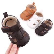 Soft Mary Jane Sole T-strap First Walkers Shoes PU Leather Solid Baby Summer Sandals Infants Toddler Kids Boy Girl T-bar Shoes 2024 - buy cheap