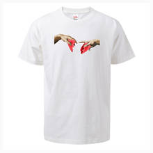 Michelangelo Heart Break футболка Vantage короткий рукав повседневные хлопковые футболки Harajuku уличная свободная Мужская хип-хоп толстовка 2024 - купить недорого