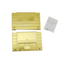 Cartucho de juego de 16 bits, carcasa de plástico de repuesto chapada en oro para consola SNES, versión estadounidense 2024 - compra barato