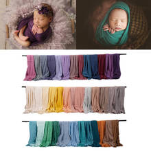Newborn fotografia roupas envoltório do bebê pano 40x180cm estiramento envoltórios estúdio do bebê da menina do menino foto prop acessórios infantis swaddling 2024 - compre barato