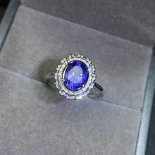 Tanzanite ring Free shipping Real and natural tanzanite 925 sterling silver Fine women jewelry 2024 - buy cheap