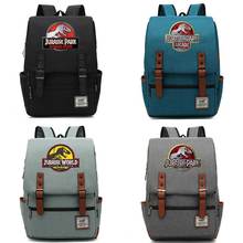 B3304  Fashion Dinosaur Jurassic Park World Buckle Children School bag Teenagers Student Schoolbags Women Bagpack Men Backpack 2024 - buy cheap