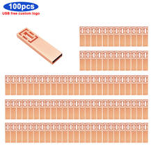 100pcs/lot logo free metal Gift USB Flash Pen Drive 2.0 4gb 8gb Memory Stick 128gb 16gb 32gb Pendrive for Business For wedding 2024 - buy cheap