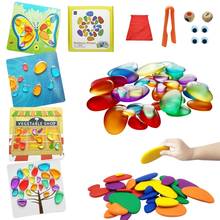 Montessori Rainbow Pebbles Educational Toys Plastic Pebbles Stacked Stones 97BC 2024 - buy cheap