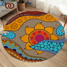 BeddingOutlet-alfombra redonda Tribal africana, alfombra étnica de flores para dormitorio, Sol Floral, sala de estar, alfombra de estilo Retro 2024 - compra barato