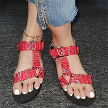 Sandália de plataforma feminina, plus size, para mulheres, verão, casual, plataforma, sapatos de praia, chinelos 2024 - compre barato