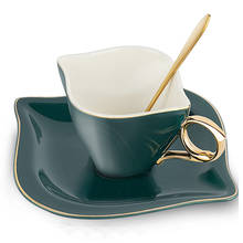 Ceramic Coffee Cup Saucer Creative Personality Leaf Cup Porcelain Tea Spoons Kahve Fincan Takimlari Royal Bone China Tea HH50BD 2024 - buy cheap