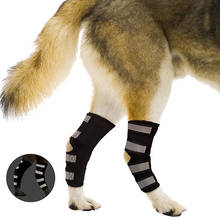 2 unids/lote Pet rodilla almohadillas perro apoyo para la pierna corvejón abrigo transpirable lesión recuperar las piernas protector para perros de apoyo 2024 - compra barato