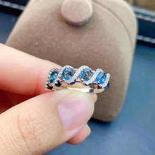 Natural And Real Topaz ring 925 sterling silver Wholesales Fine jewelry Ring 2024 - buy cheap