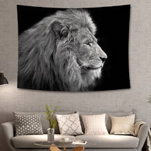 Tapiz de León Animal para colgar en la pared, decoración del hogar, sala de estar, arte de pared del dormitorio de gran tamaño, caída gratis 2024 - compra barato