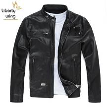 Brand New Men Leather Jacket Genuine Real Sheepskin Goat Male Bomber Motorcycle Biker Coat Man Stand Collar Jackets Streetwear 2024 - buy cheap