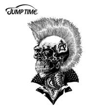 JumpTime 13cm x 8.27cm Punk Skull Head Decal Helmet Motorcycle Car Stickers Accessories Vinyl JDM Bumper Rear Windshield 2024 - buy cheap