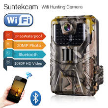 Wifi câmeras de caça noturna app vigilância sem fio bluetooth controle wifi900 24m1296p visão noturna da vida selvagem foto armadilhas 2024 - compre barato