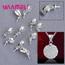 200PCS S925 Jewellery Sets Findings Genuine Pure 925 Sterling Silver Cup Cap Bail Connector For Pendant 2024 - buy cheap