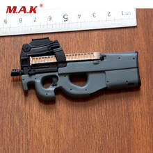 Pistola de Rifle negra a escala 1/6, modelo de arma P90, juguete apto para figura de soldado de 12 pulgadas, accesorio 2024 - compra barato