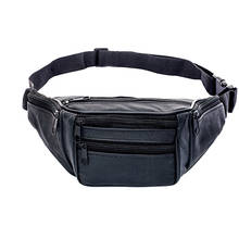 PU Leather Waist Packs Men Waist Bags Fanny Pack Phone Bags Travel Waist Pack Male Small Waist Bag Leather Bolsa De Cinto 2024 - buy cheap