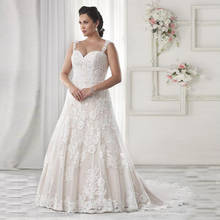 Jiayigong Plus Size Wedding Dress Robe De Mariee Sweetheart Sleeveless Lace Applique Sweep Train Backless Wedding Dresses 2024 - buy cheap