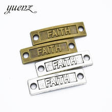 YuenZ 6 шт 2 цвета антикварные серебряные ювелирные изделия DIY шармы с надписью believe кулон ожерелье, серьги браслет 36*10 мм S262 2024 - купить недорого