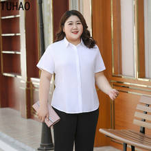 Tuhao blusa feminina branca de escritório tamanho grande, 10xl 9xl 8xl 7xg, verão, elegante, blusa profissional, tamanho grande wm52 2024 - compre barato