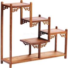 Rosewood Ancient Racks Decoration Display Solid Wood Chinese Small Duobao Zisha Teapot Tea Set Shelf 2024 - buy cheap