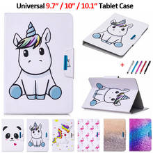 Universal 9.7 inch Tablet Case For iPad 2 3 4 iPad 9.7 2017/2018 Air 2 Panda Unicorn Leather Cover For iPad 5th/6th Generation 2024 - buy cheap