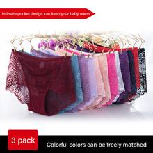 3 Packs Plus Fat Ladies Panties Women Underwear Transparent Briefs High Waist Lace Panties Sexy Hollow Women's Panties 2024 - buy cheap